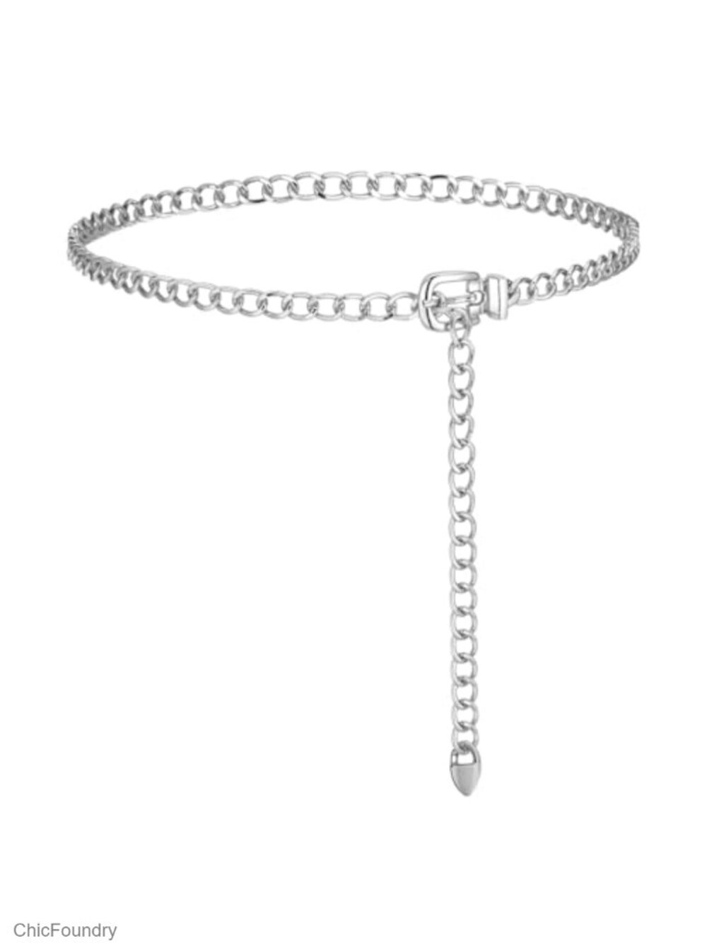 Women's Adjustable Metal Chain Belt for Dresses Jeans Punk Waist Chain